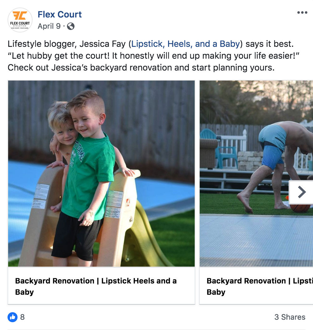 flex court influencer marketing campaign done by mcdaniels marketing